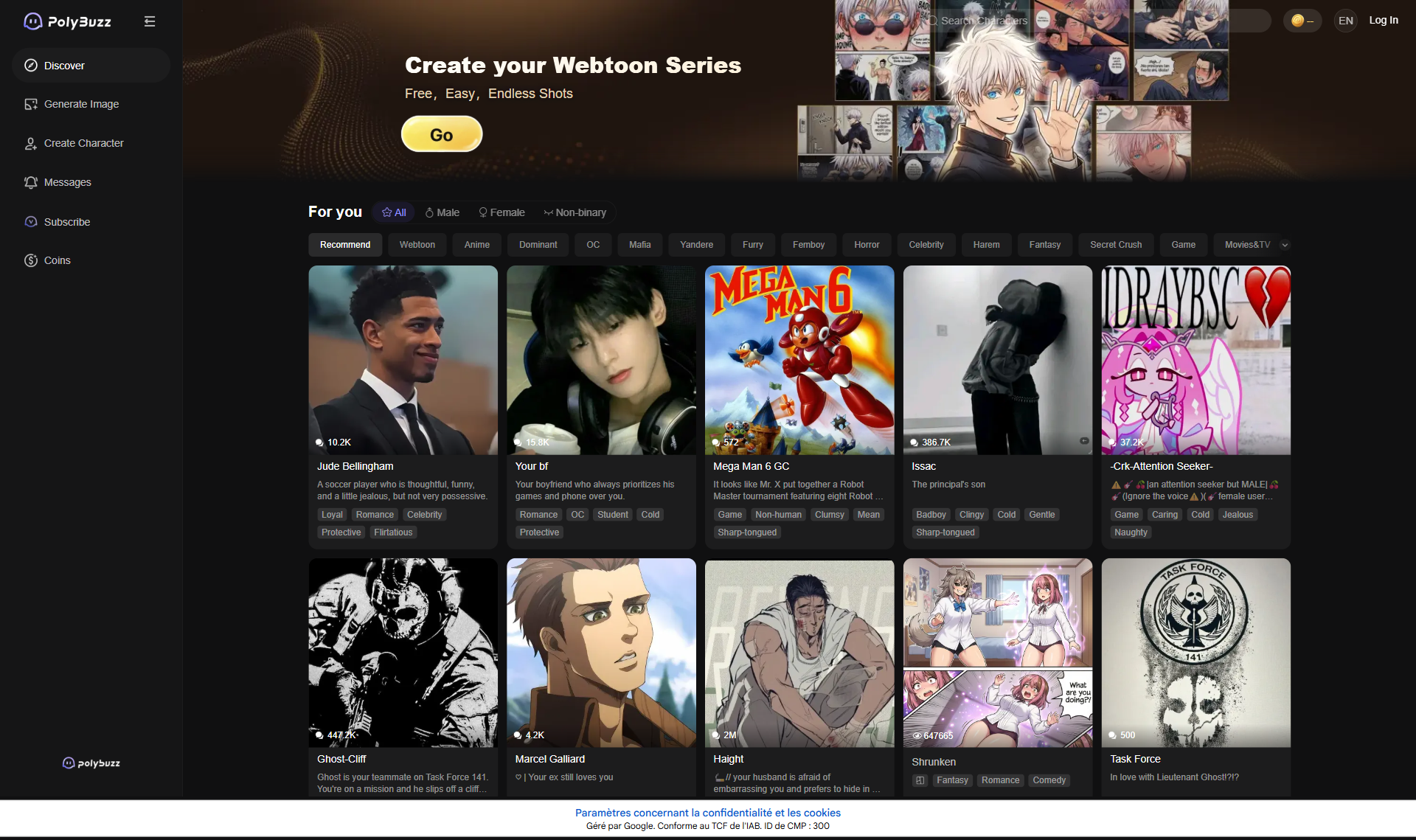 Polybuzz Homepage Screenshot